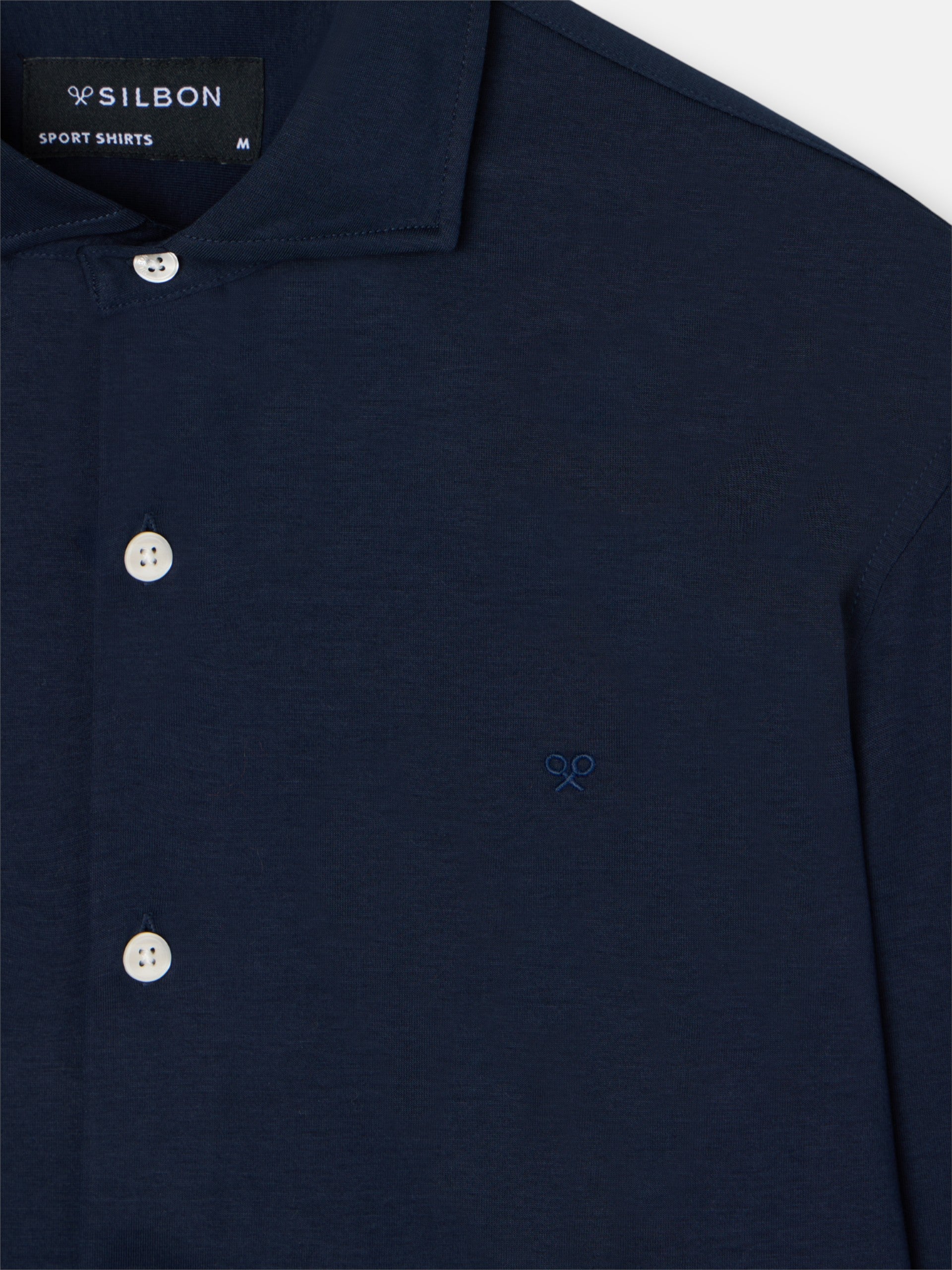 Camisa desportiva técnica azul-marinho