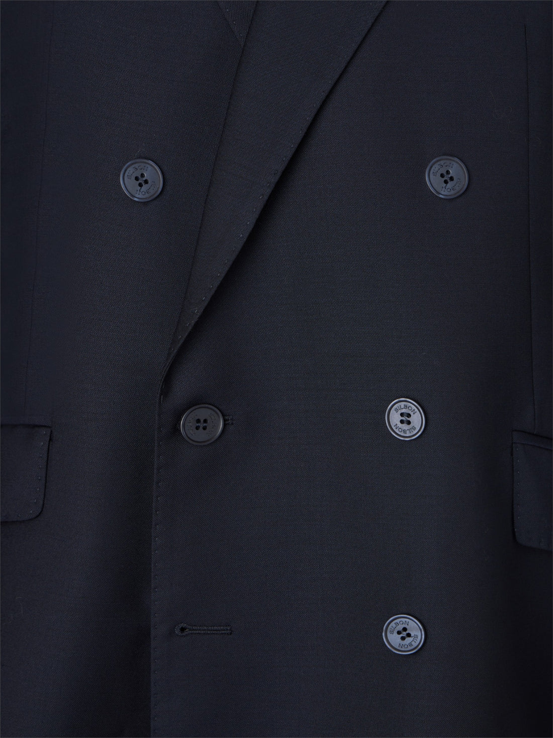 Blazer de fato cruzado stretch azul-marinho