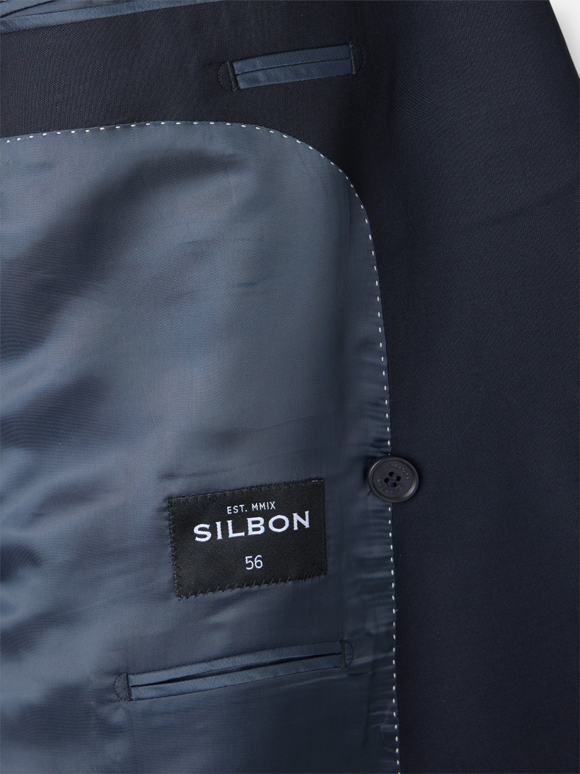 Americana traje cruzado stretch navy