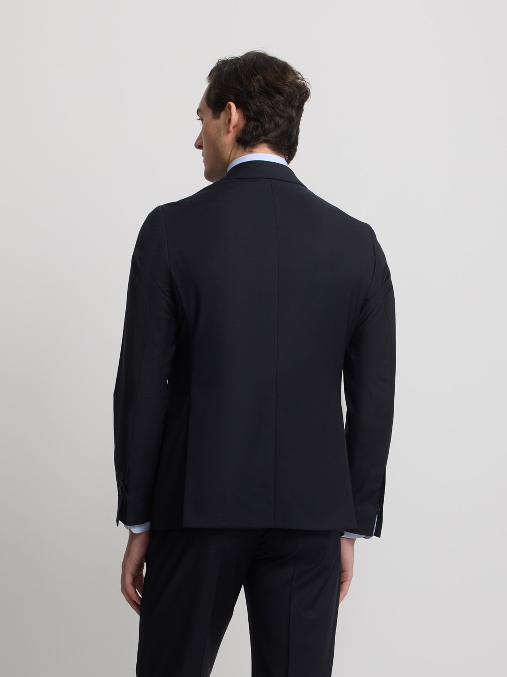 Americana traje cruzado stretch navy