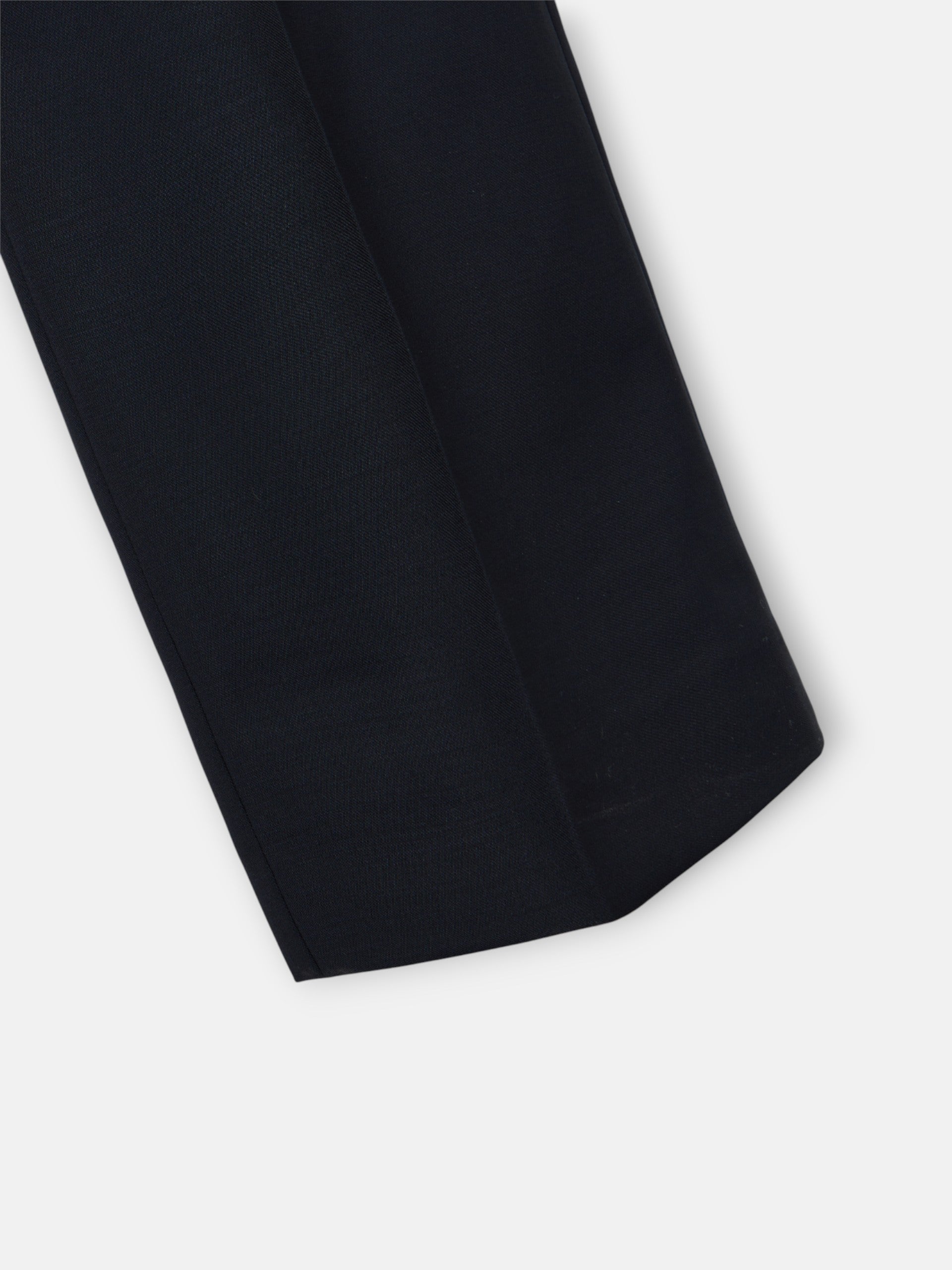 Stretch navy double-breasted suit trousers