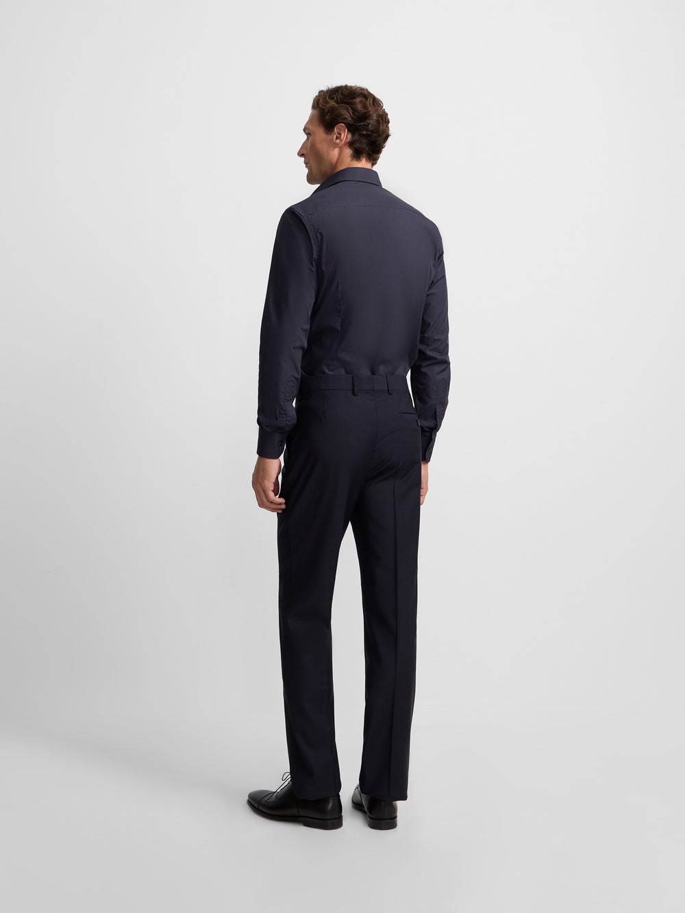 Pantalon traje cruzado stretch navy