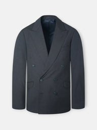 Veste de costume croisée stretch grise