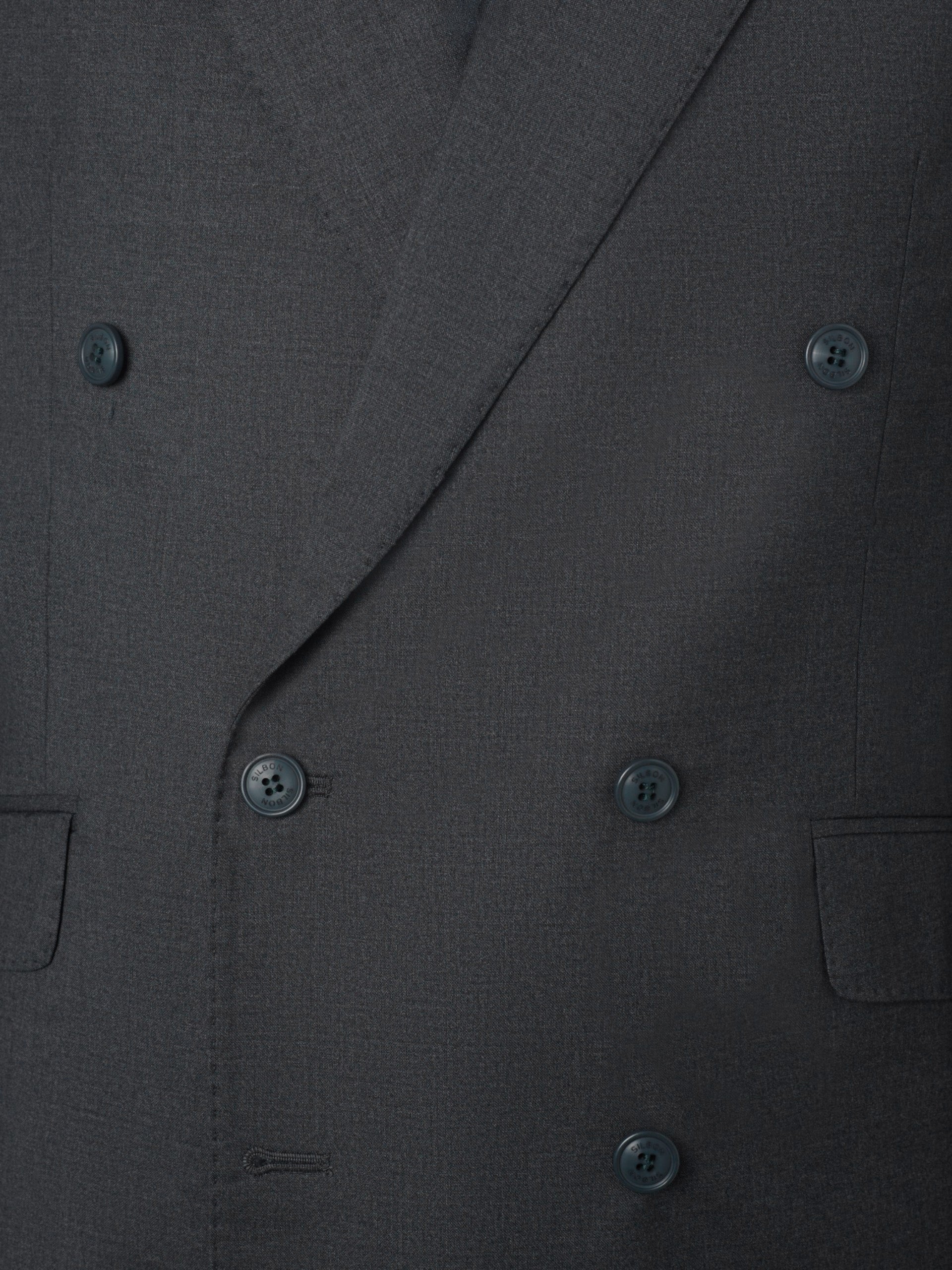 Blazer de fato cruzado stretch cinzento