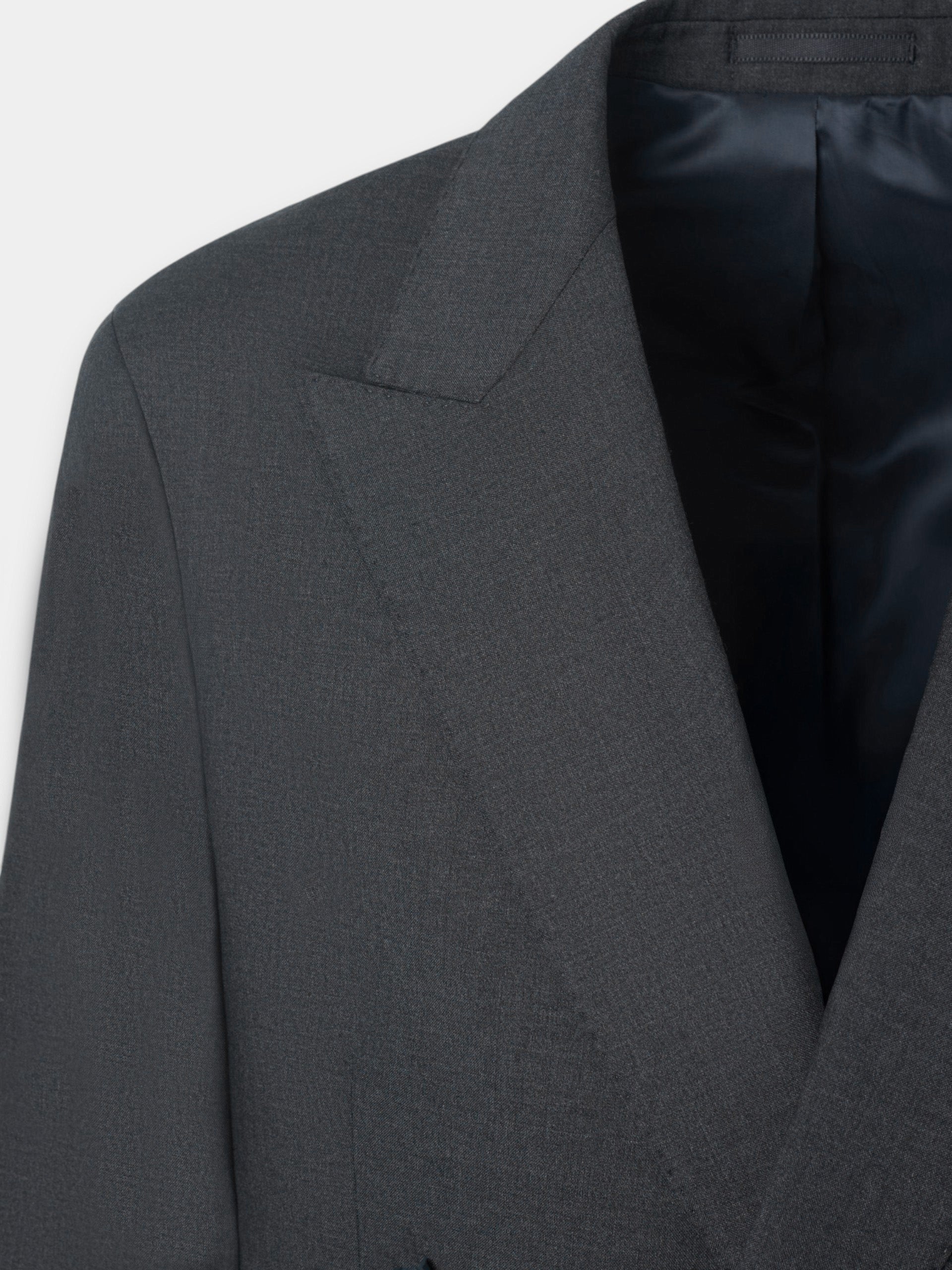 Blazer de fato cruzado stretch cinzento