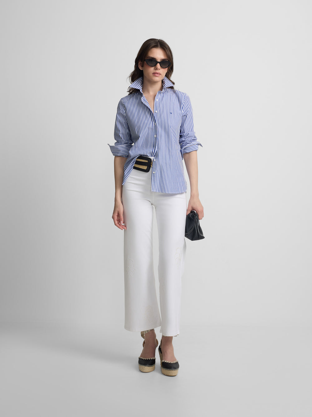 Women's shirt blue and white stripes