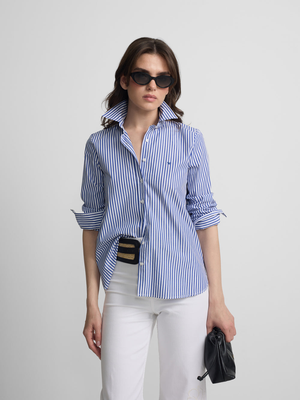 Women's shirt blue and white stripes