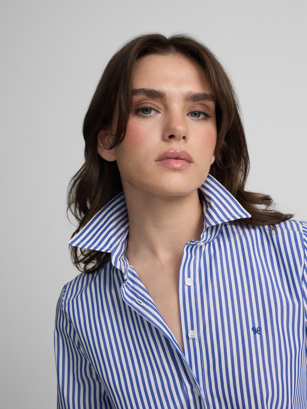Women's shirt blue and white stripes