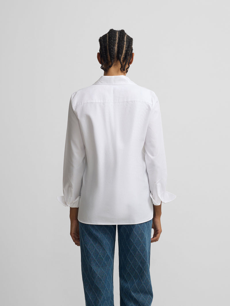 Chemise femme oxford blanc