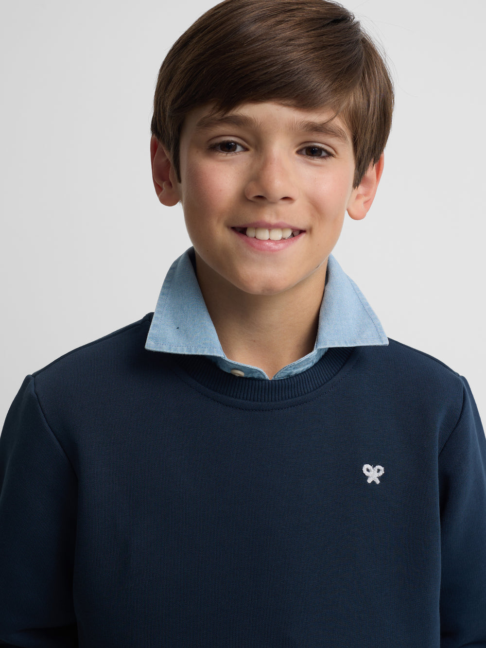 Sweatshirt kids minilogo felpo azul-marinho