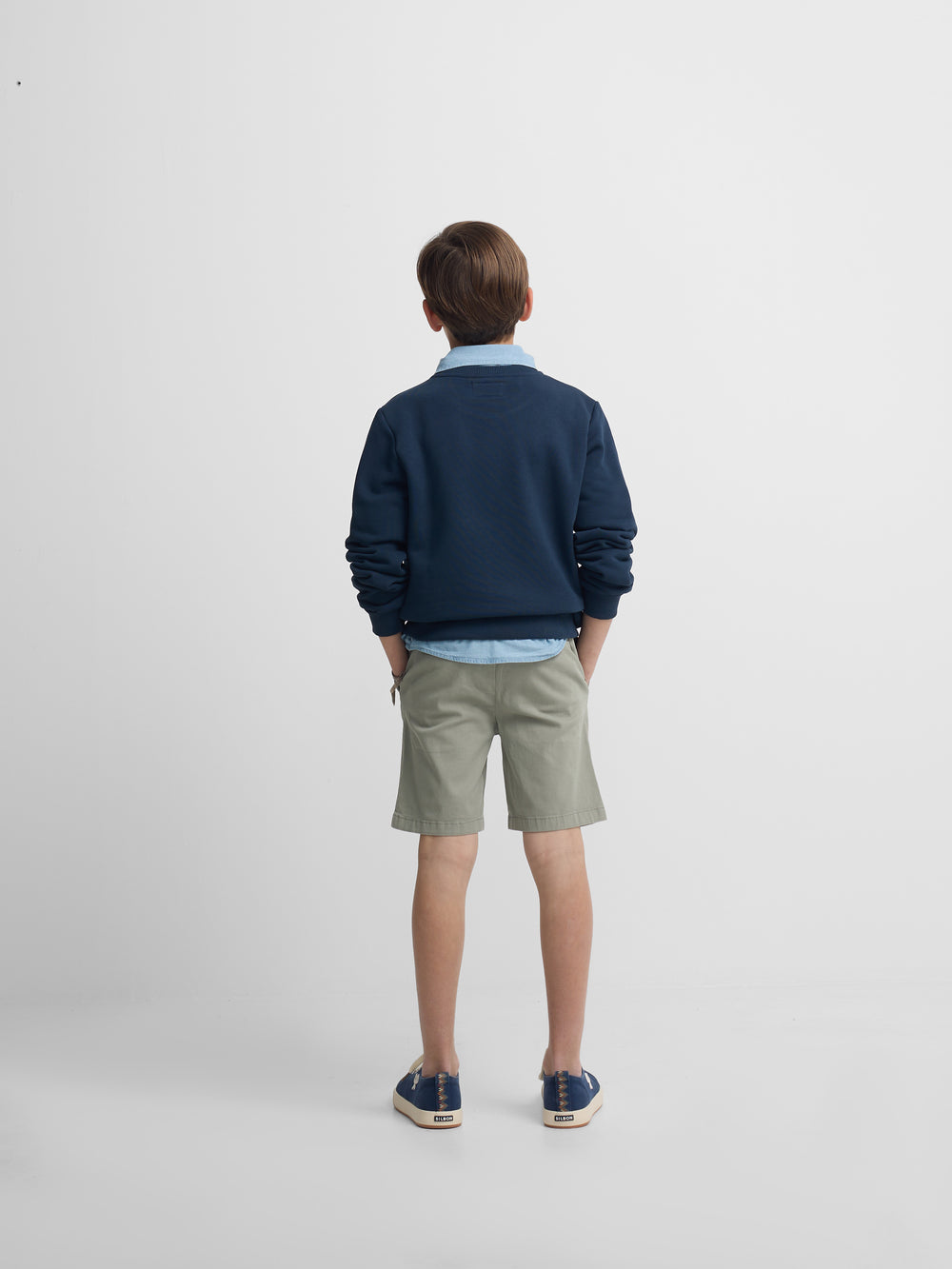 Sweatshirt kids minilogo felpo azul-marinho