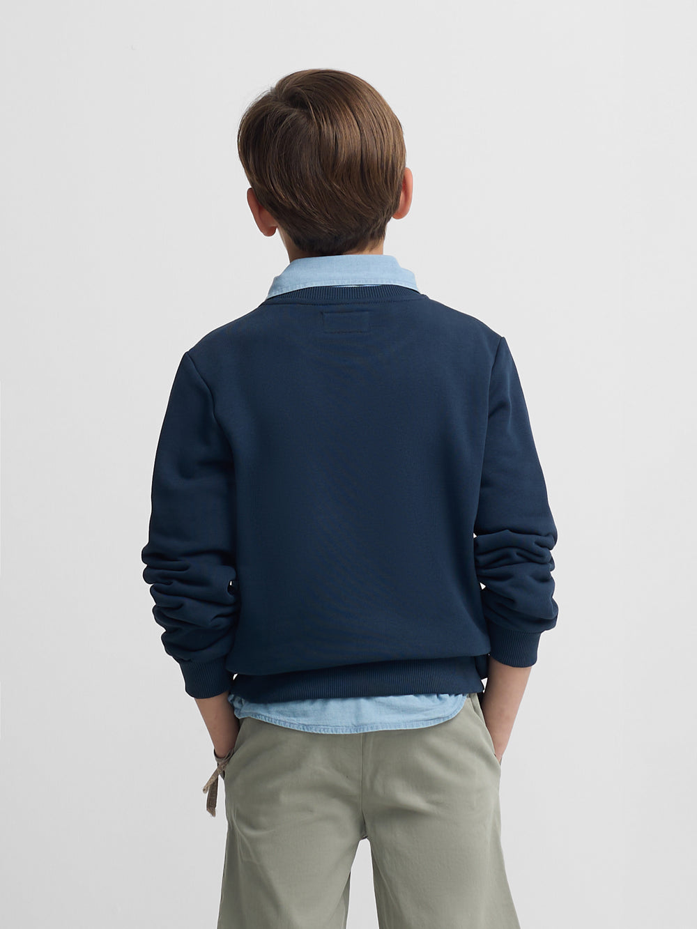 Sweatshirt kids minilogo felpo azul-marinho