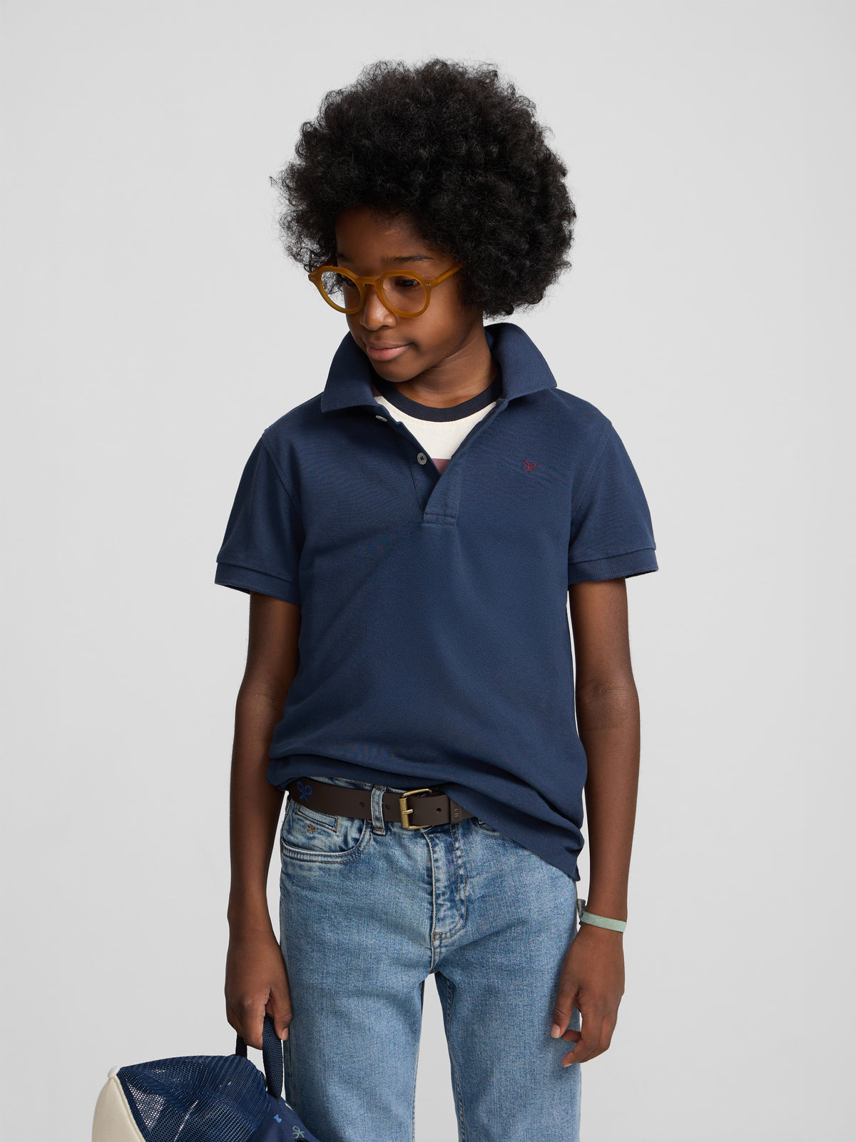 Polo kids clasico miniraqueta azul marino