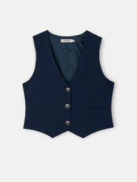 Chaleco woman clasico azul marino