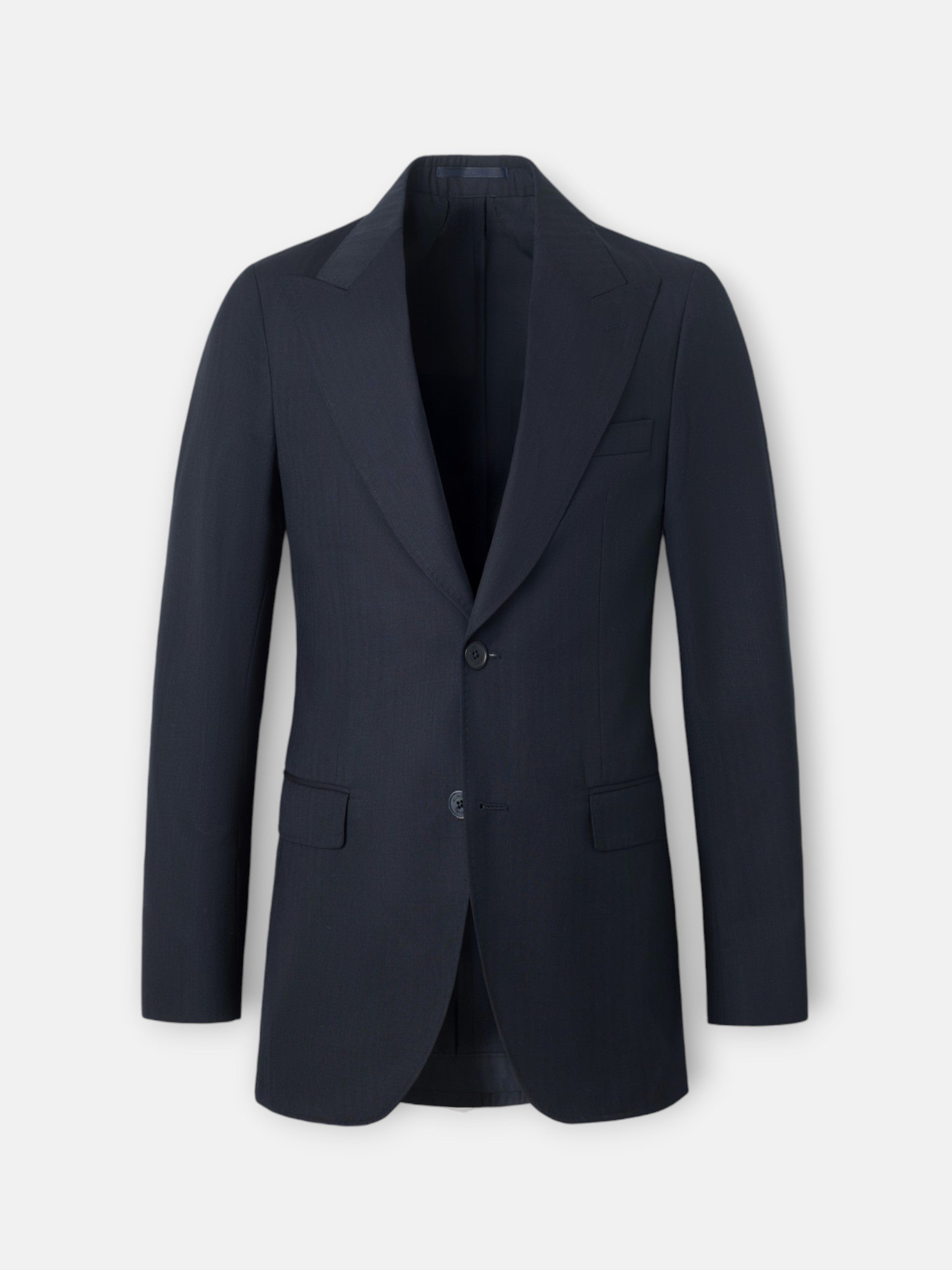 Americana traje herringbone azul marino