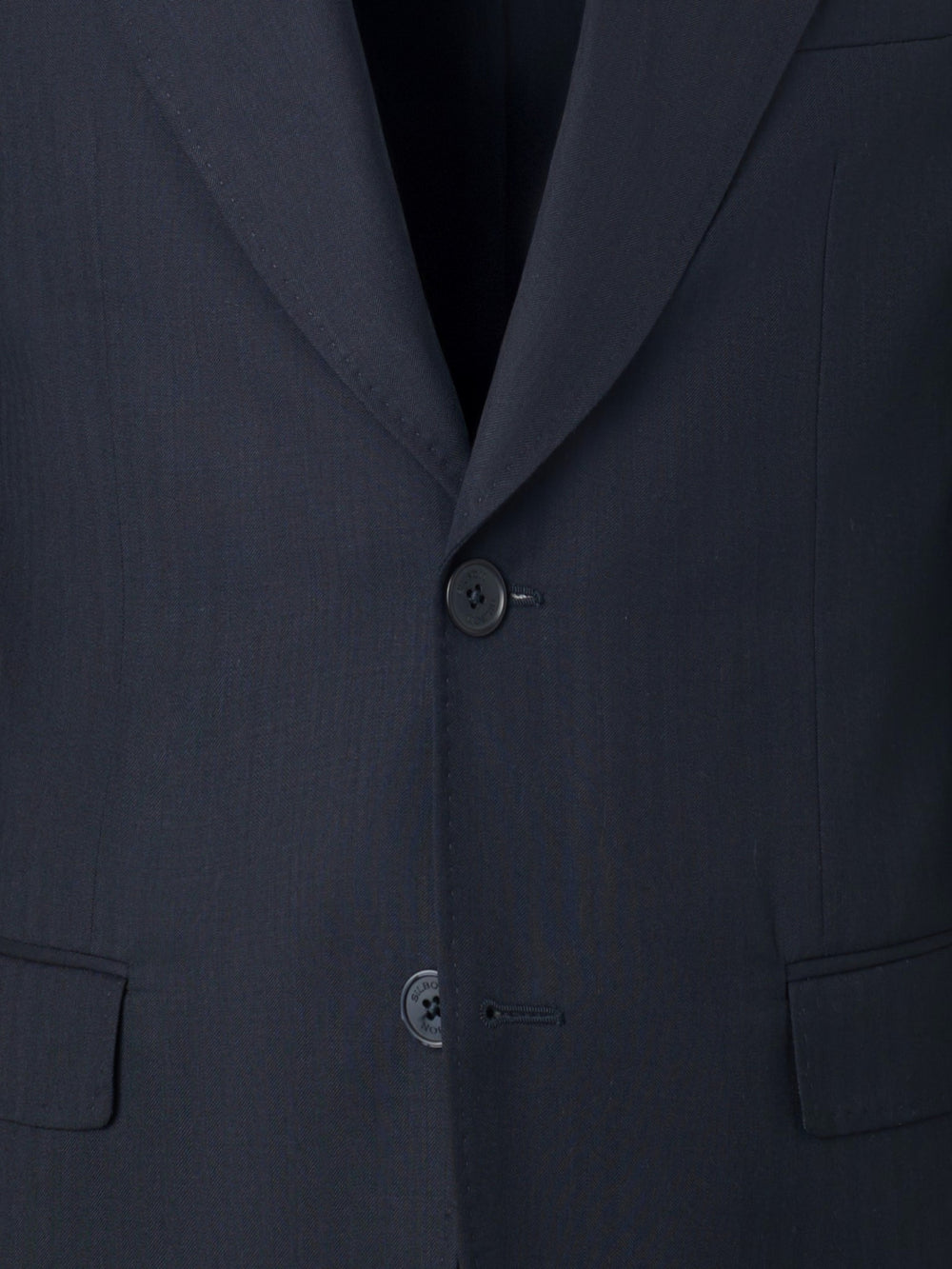 Navy blue herringbone suit jacket