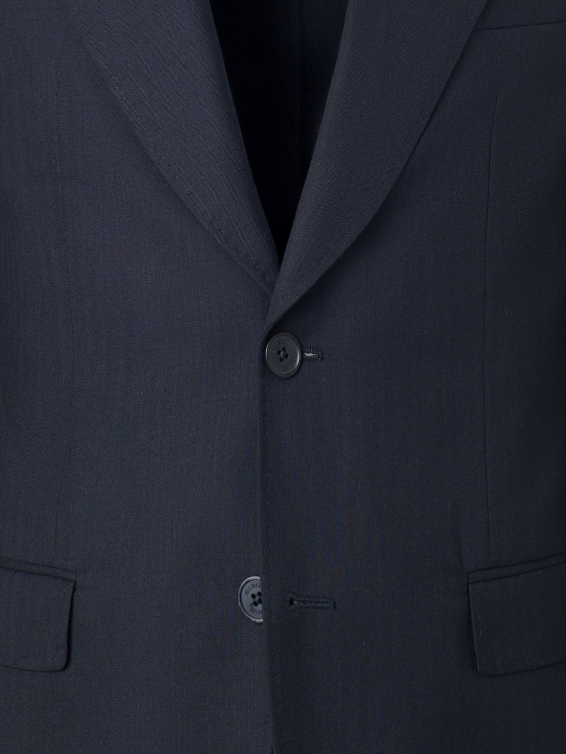 Americana traje herringbone azul marino