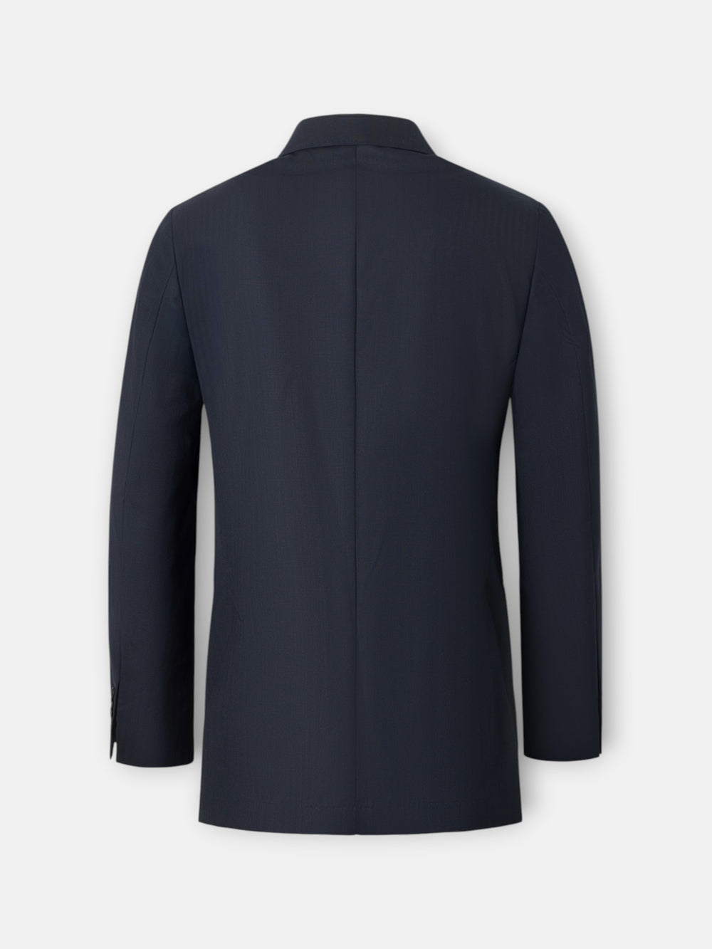 Navy blue herringbone suit jacket