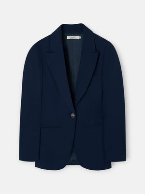 Americana woman clasica recta azul marino