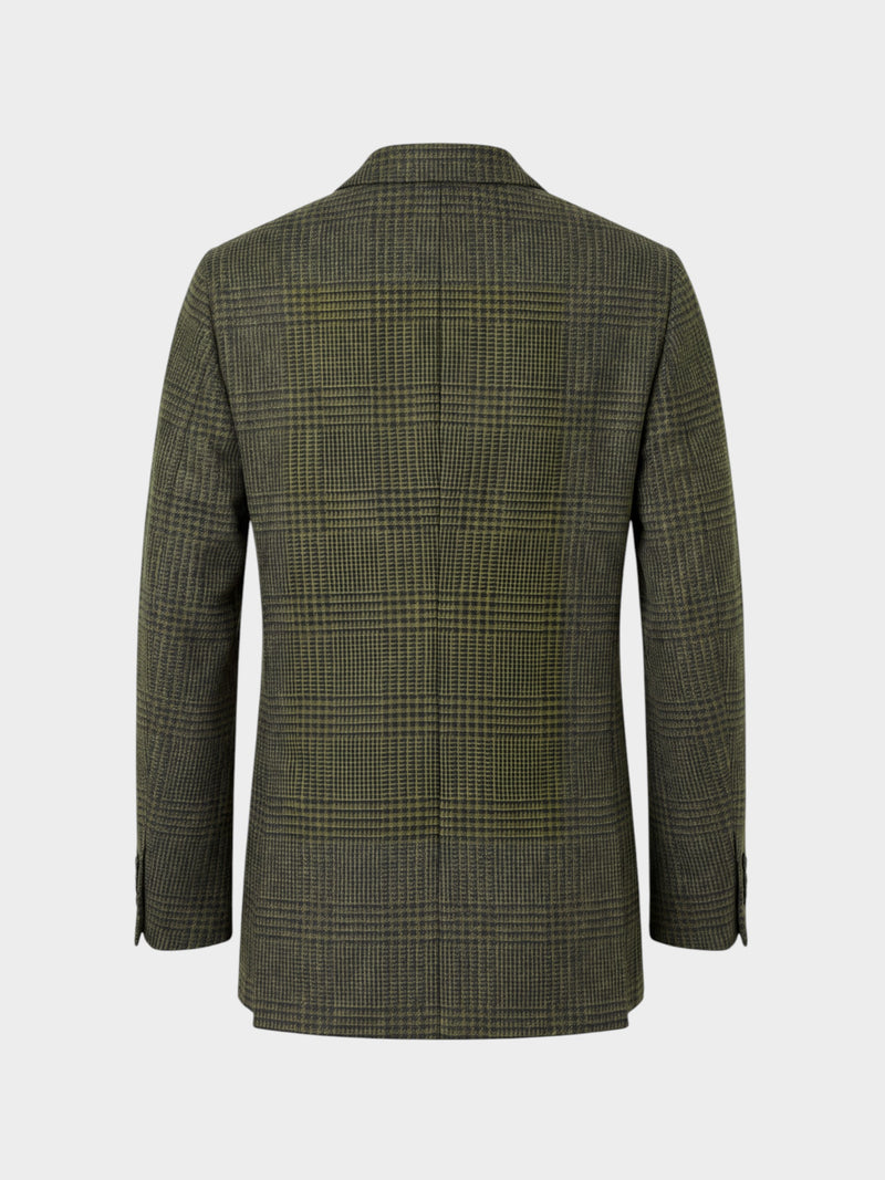 Traje MTM sartorial cruzado regent heritage príncipe de gales verde 100% lana inglesa