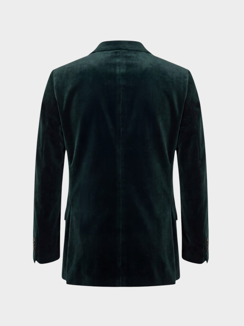 Smoking MTM sartorial venezia black tie veludo verde com calças de lã italiana