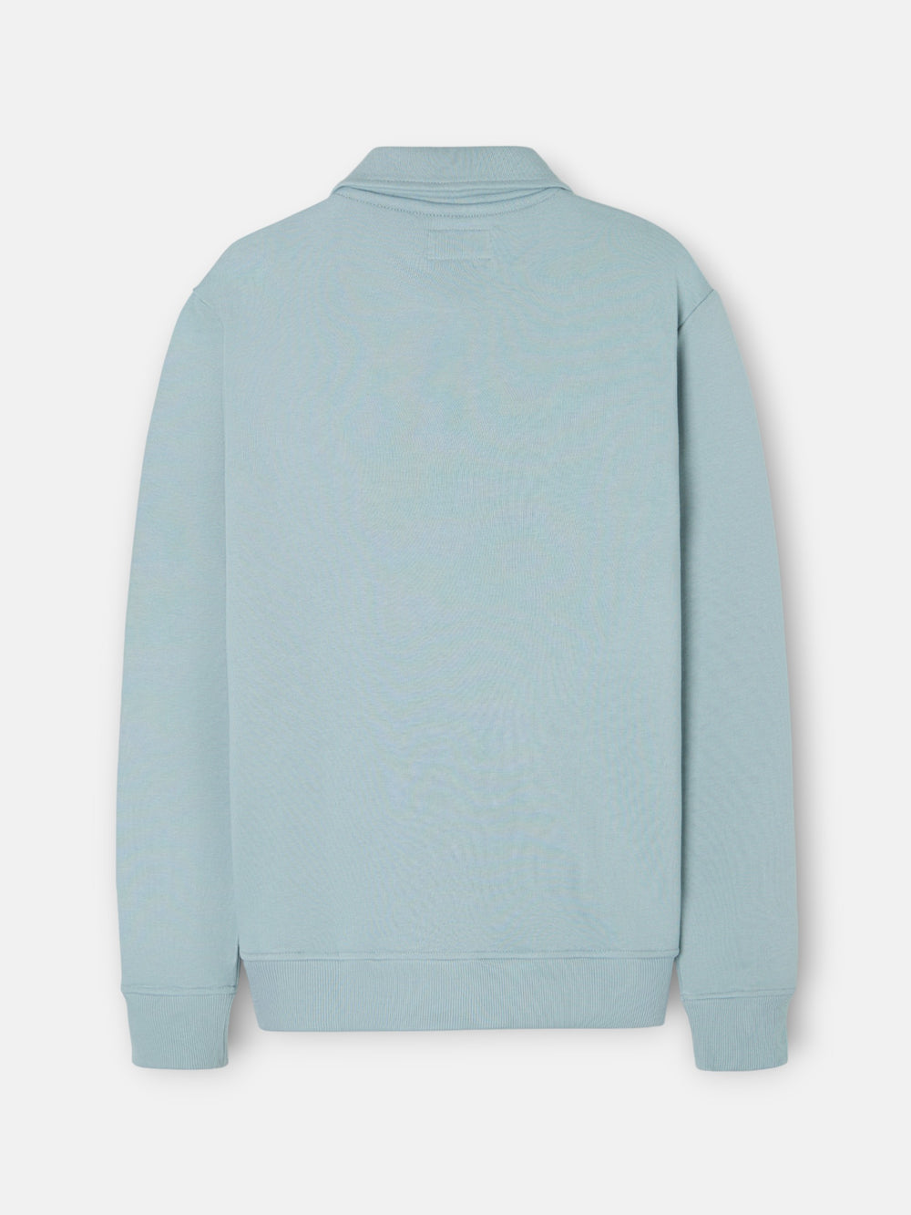 Sudadera media cremallera minilogo aguamarina