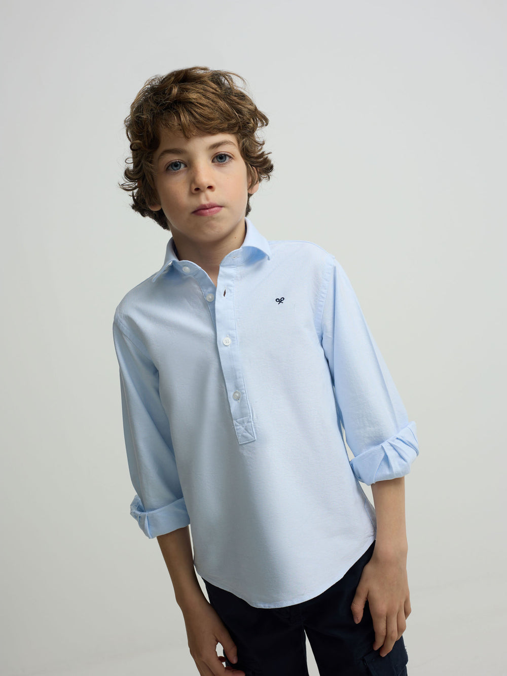 Polera sport kids oxford celeste