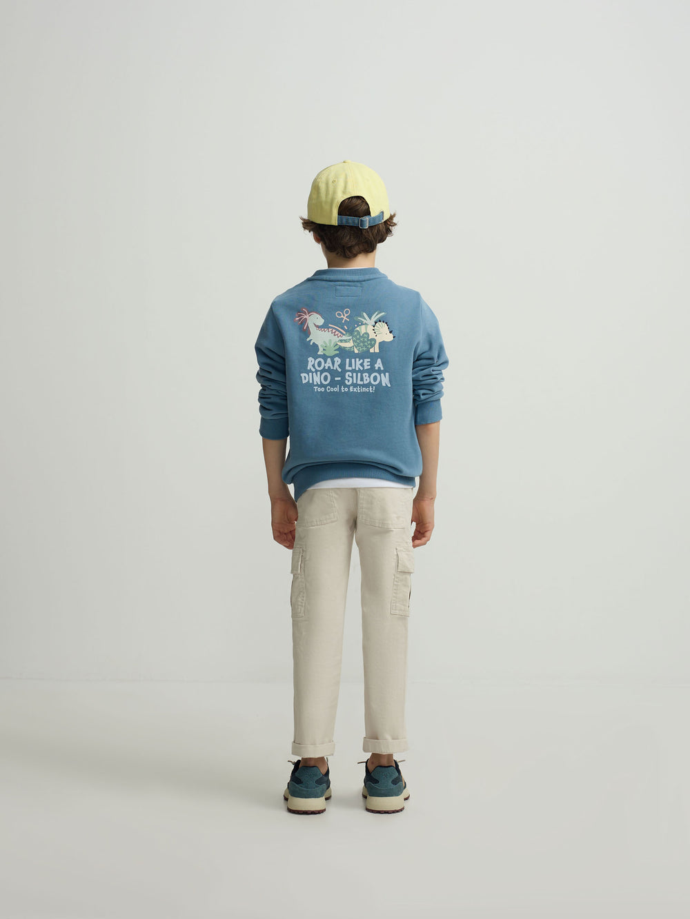 Sudadera kids roar like a dino azul