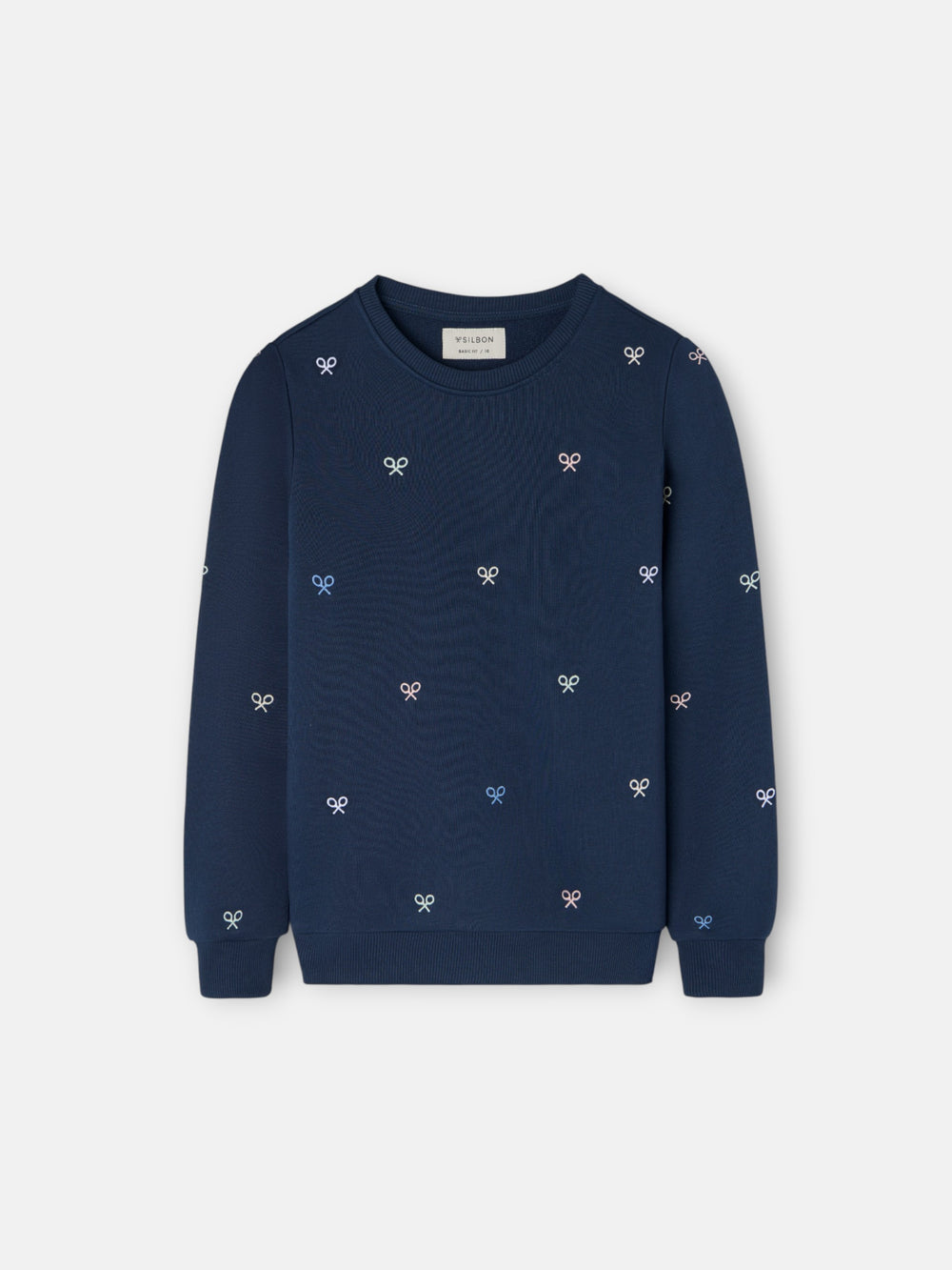 Sweatshirt kids multiraquete cores azul-marinho