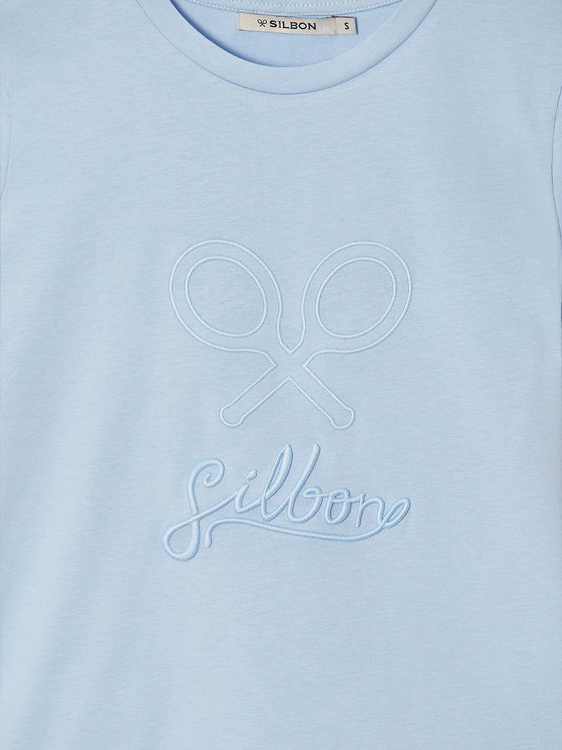 Camiseta woman clasica celeste