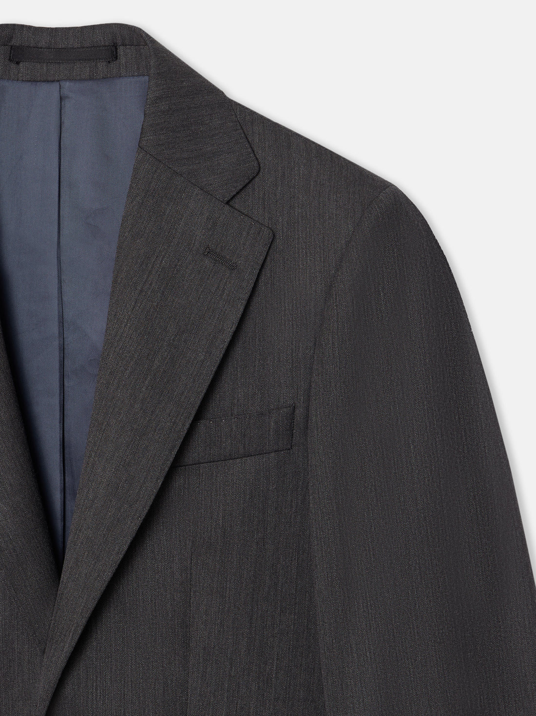 Veste de costume classique à chevrons gris