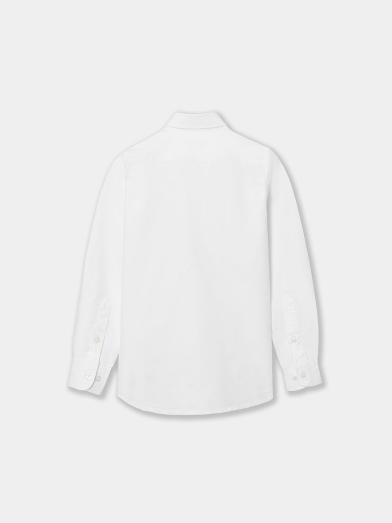 Polera sport kids clasica oxford  blanca