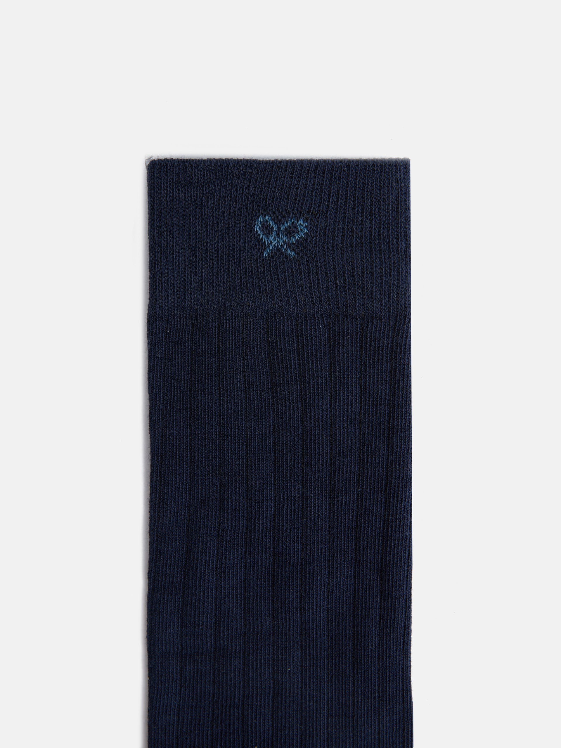 Calcetin silbon liso azul marino