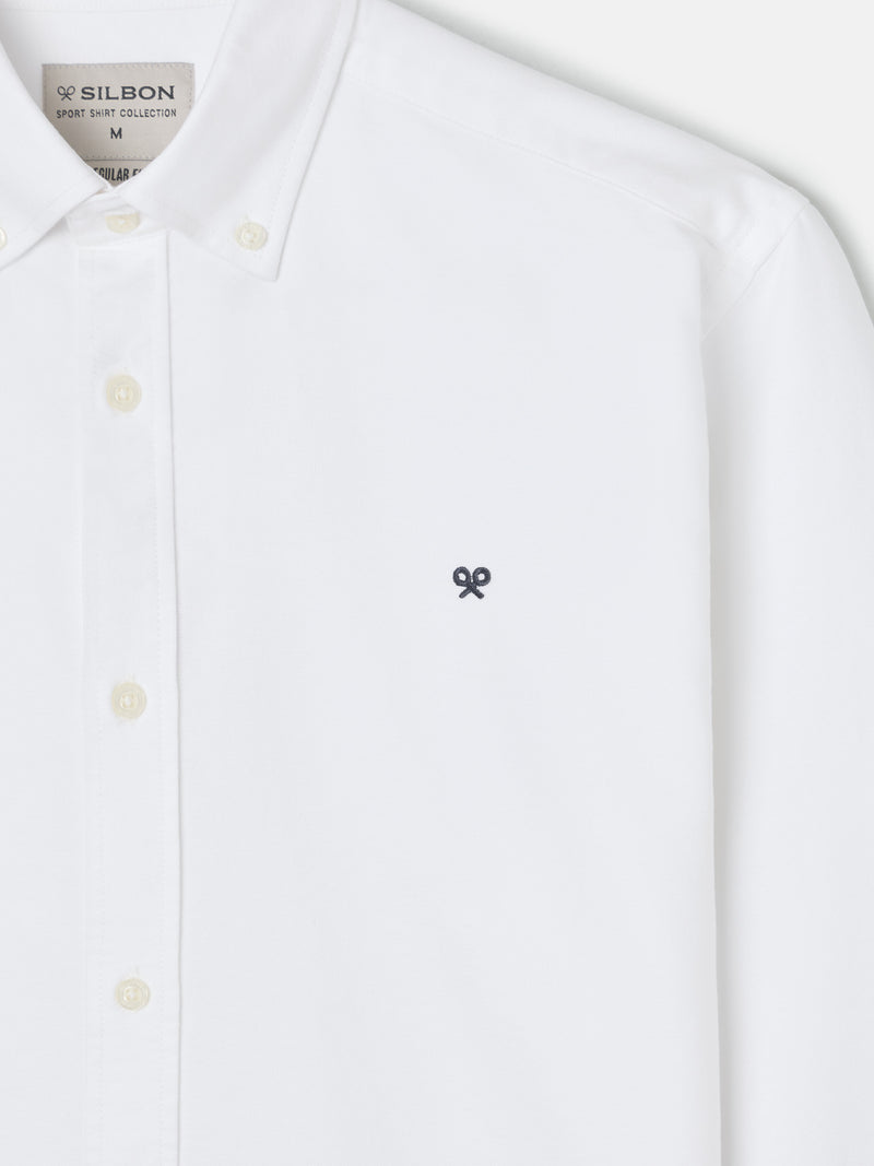 Camisa sport oxford regular fit blanca