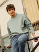 Sudadera relaxed fit plans verde gris