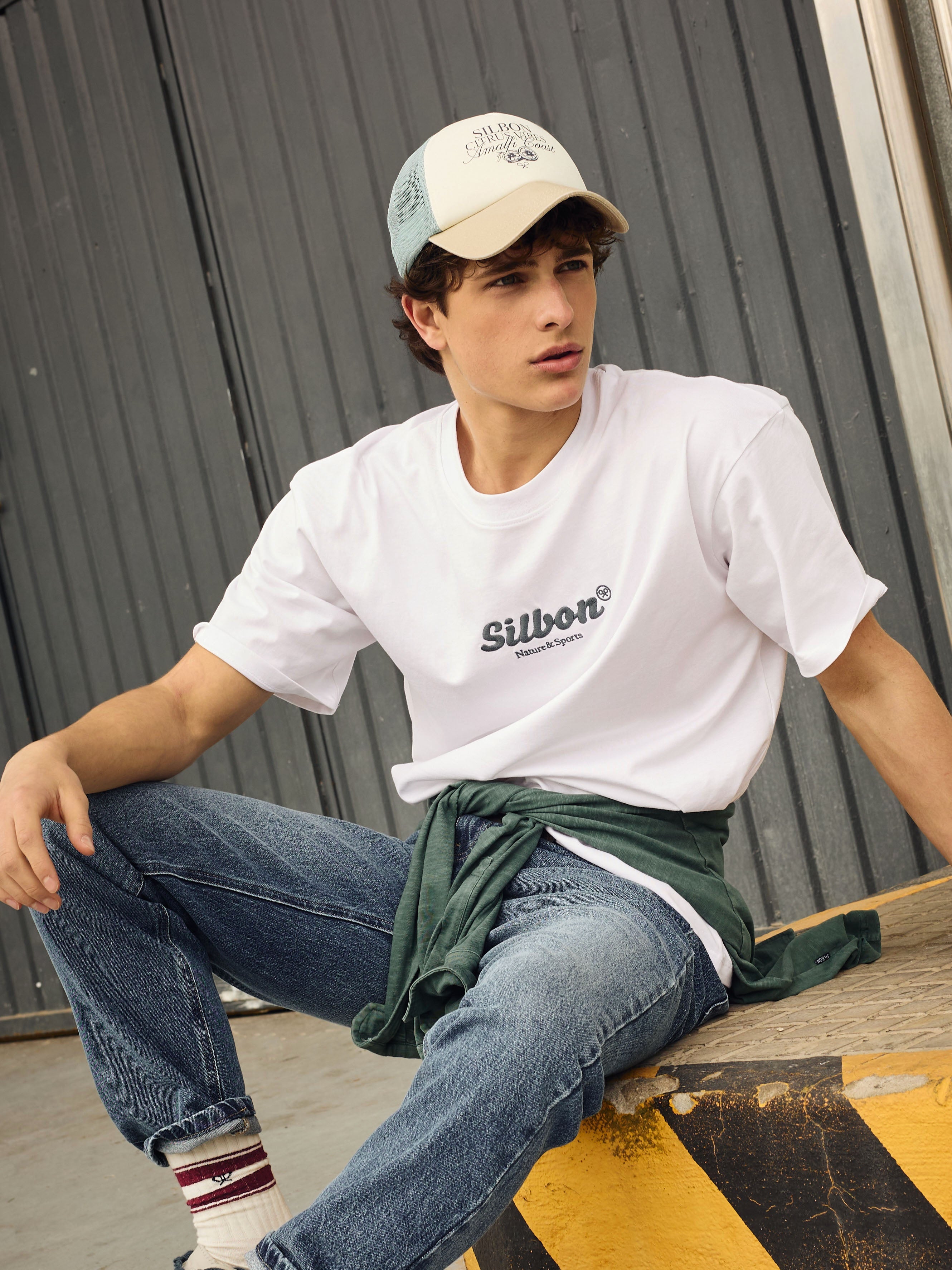 T-shirt Silbon nature blanc