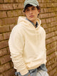 Sudadera capucha Silbon raqueta media crema