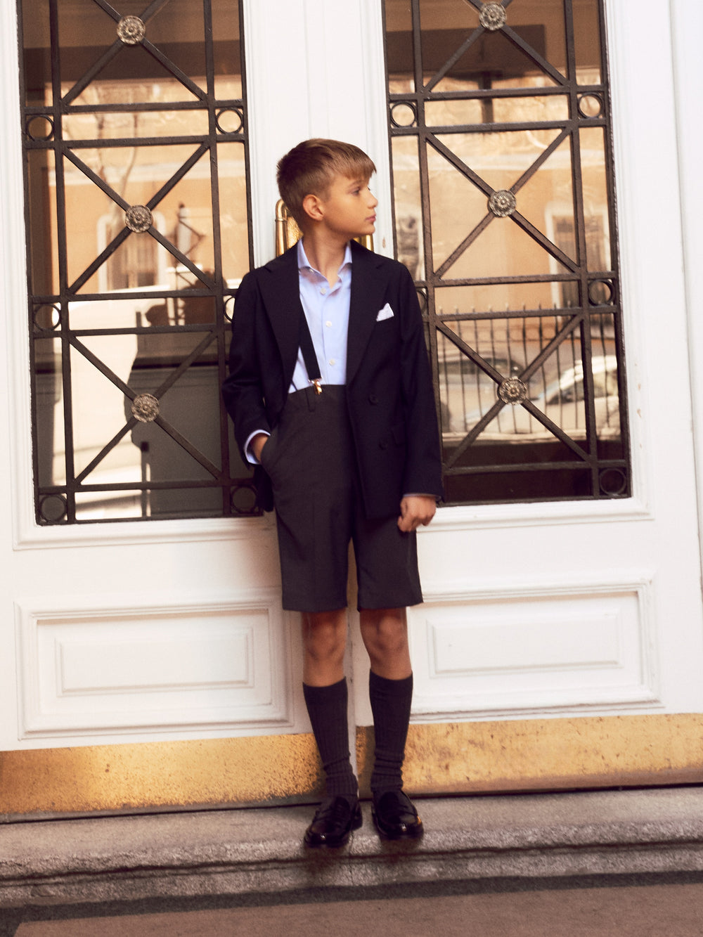 Bermuda classique grise pour enfants
