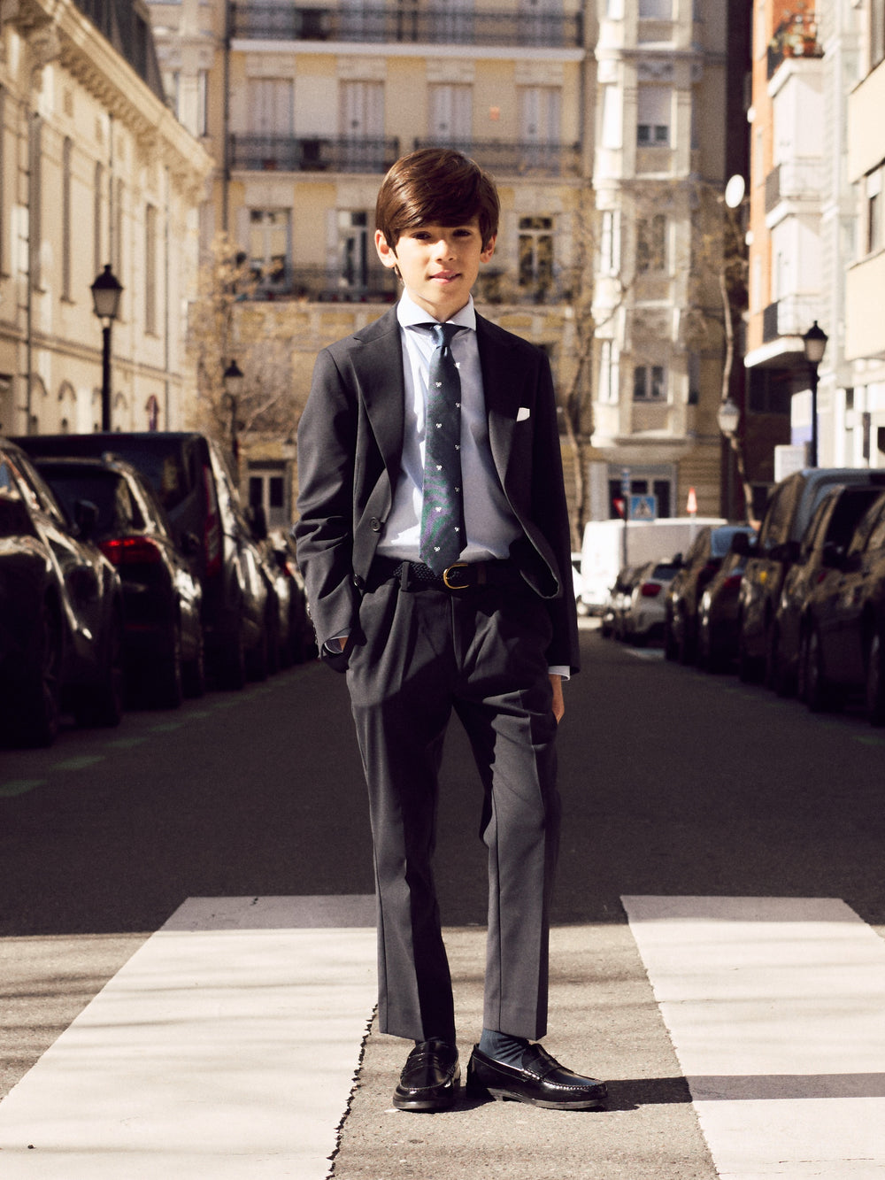 Pantalon de costume enfant bleu marine