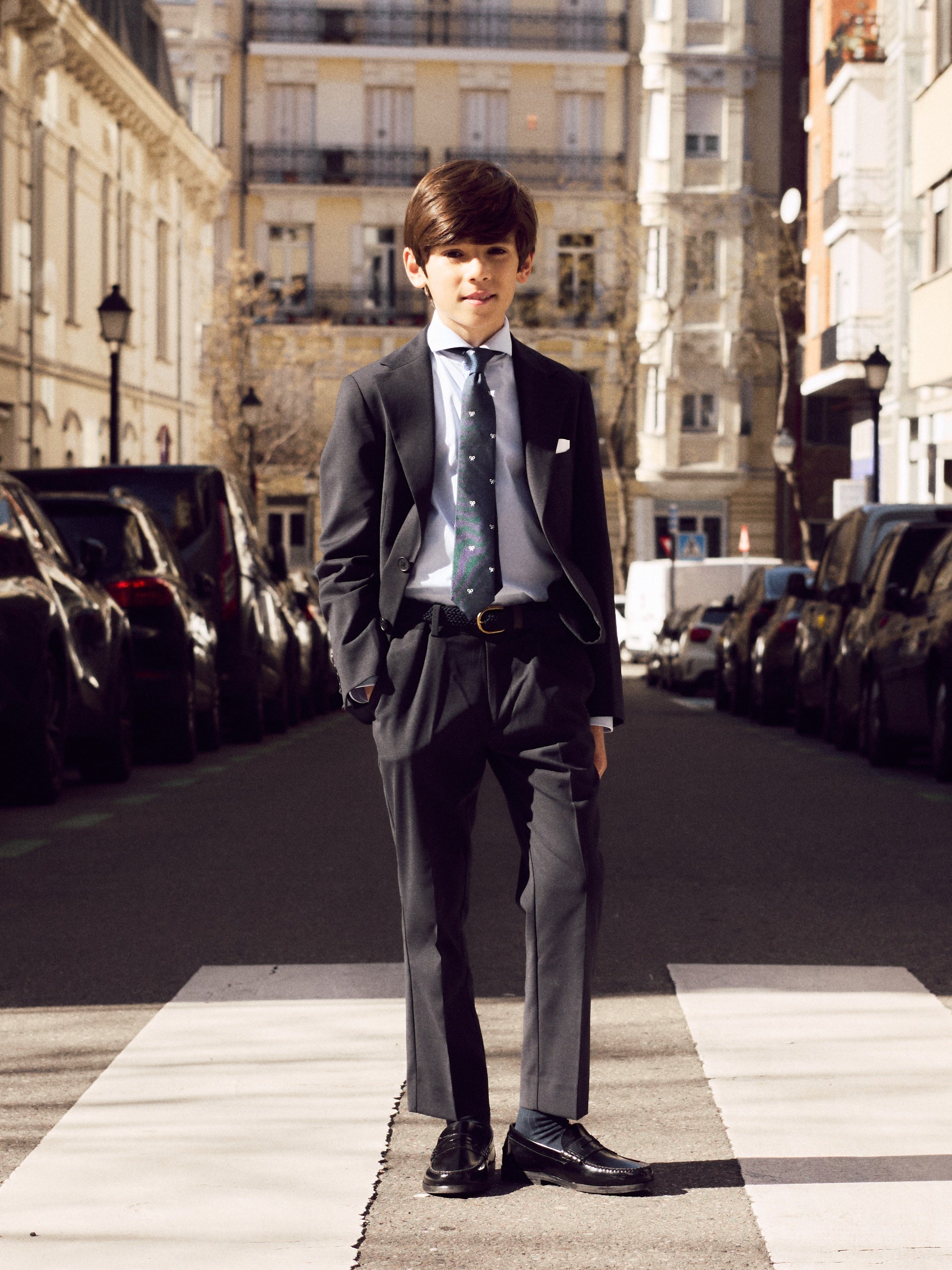 Pantalon de costume enfant bleu marine