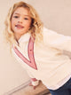 Sudadera girl retro rosa y cruda