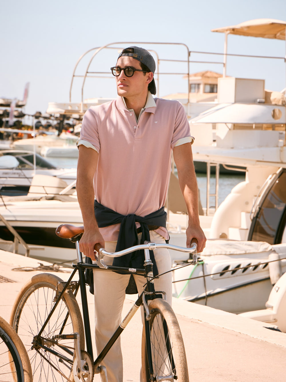 Polo clasico liso rosa
