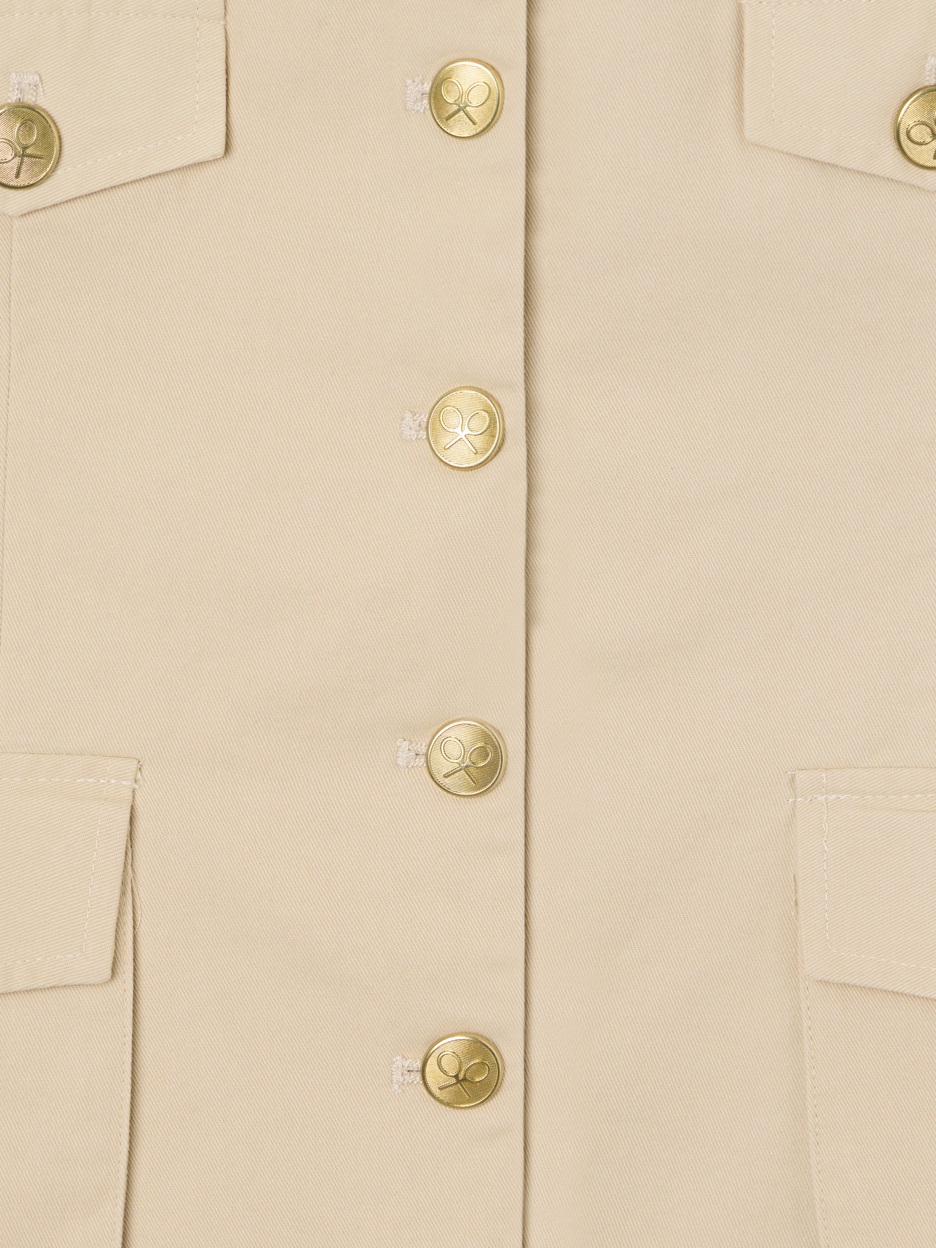 Chaleco sahariana botones beige