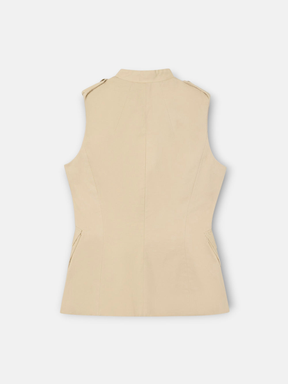 Chaleco sahariana botones beige