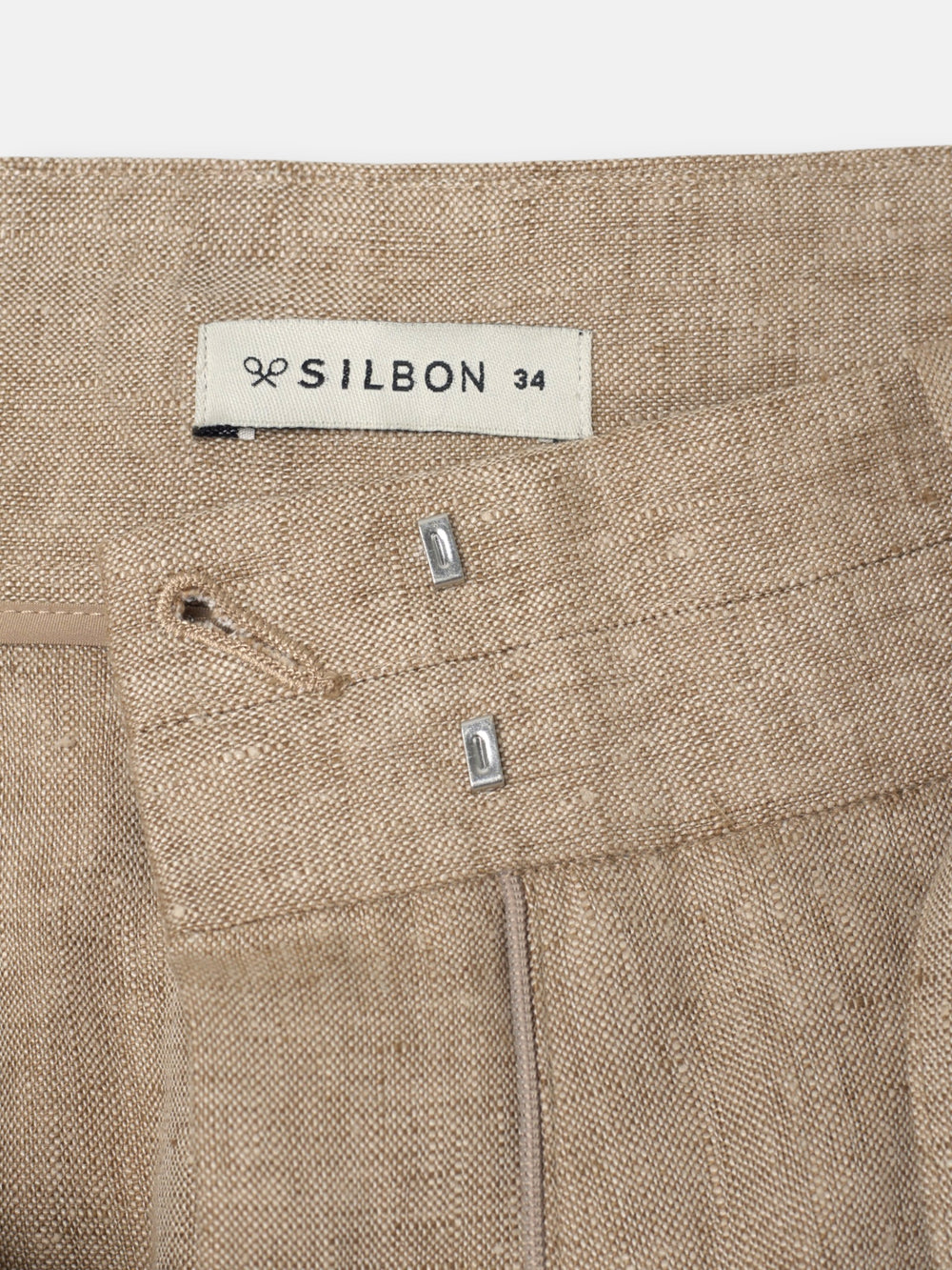 Pantalon recto aberturas beige
