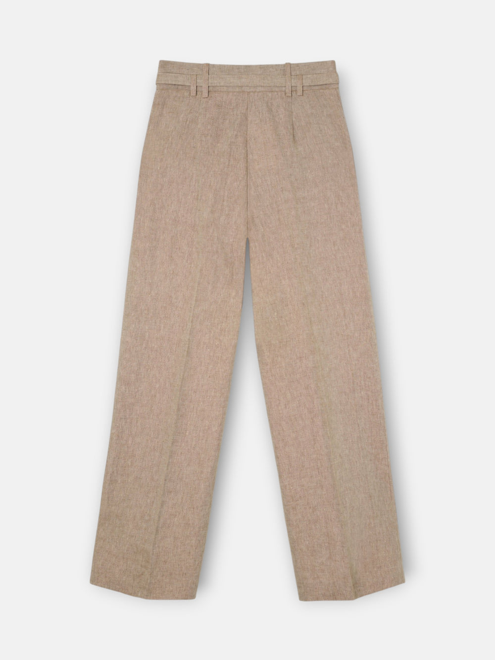 Pantalon recto aberturas beige