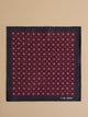 Mouchoir à motifs géométriques bordeaux