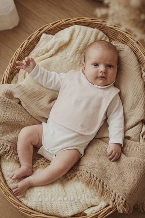 Babero baby miniraqueta rosa