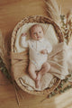 Long-sleeve baby bodysuit with multiracket sky blue