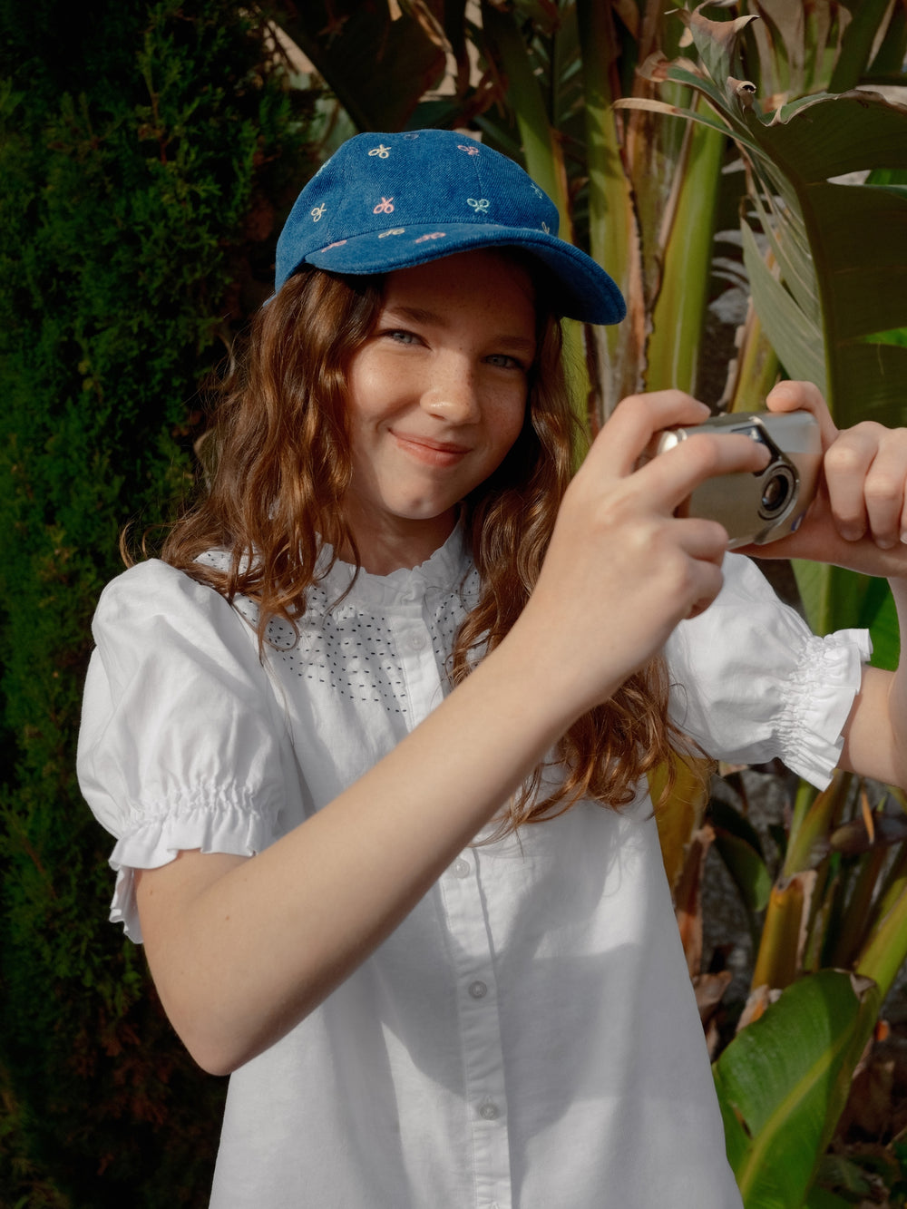 Camisa girl fruncidos lino blanca